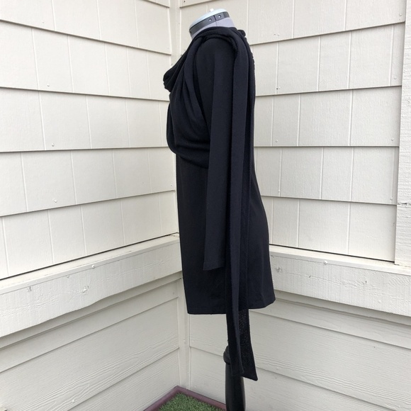 Kai-Aakmann Black Draped Mini Dress Tunic Size M - Picture 8 of 8